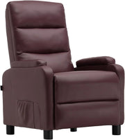 Poltrona relax con poltrona reclinabile con funzione reclinabile, cuscino in piuma con poggiapiedi, poltrona singola, soggiorno, camera da letto, home cinema, colore: marrone