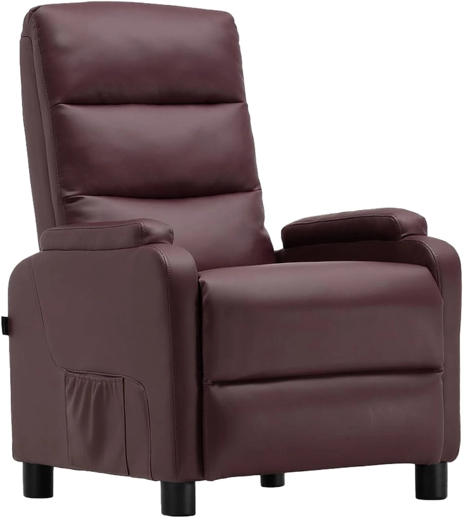 Poltrona relax con poltrona reclinabile con funzione reclinabile, cuscino in piuma con poggiapiedi, poltrona singola, soggiorno, camera da letto, home cinema, colore: marrone