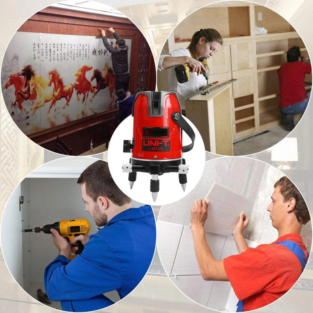 Trade Shop - Livella Laser Tracciatore Autolivellante 360º Rotazione Bolla Digitale 2 Linee -