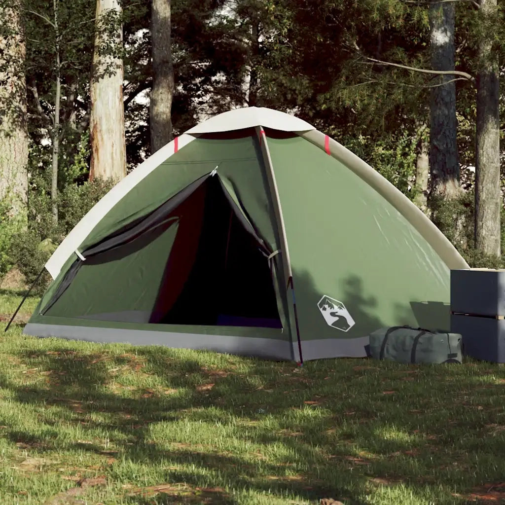 Tenda da Campeggio a Cupola per 4 Persone-Tenda per Escursionismo Verde Impermeabile 850882