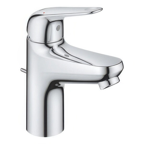 Miscelatore Lavabo Grohe New Euroeco Monocomando in Ottone Cromato con Scarico Automatico
