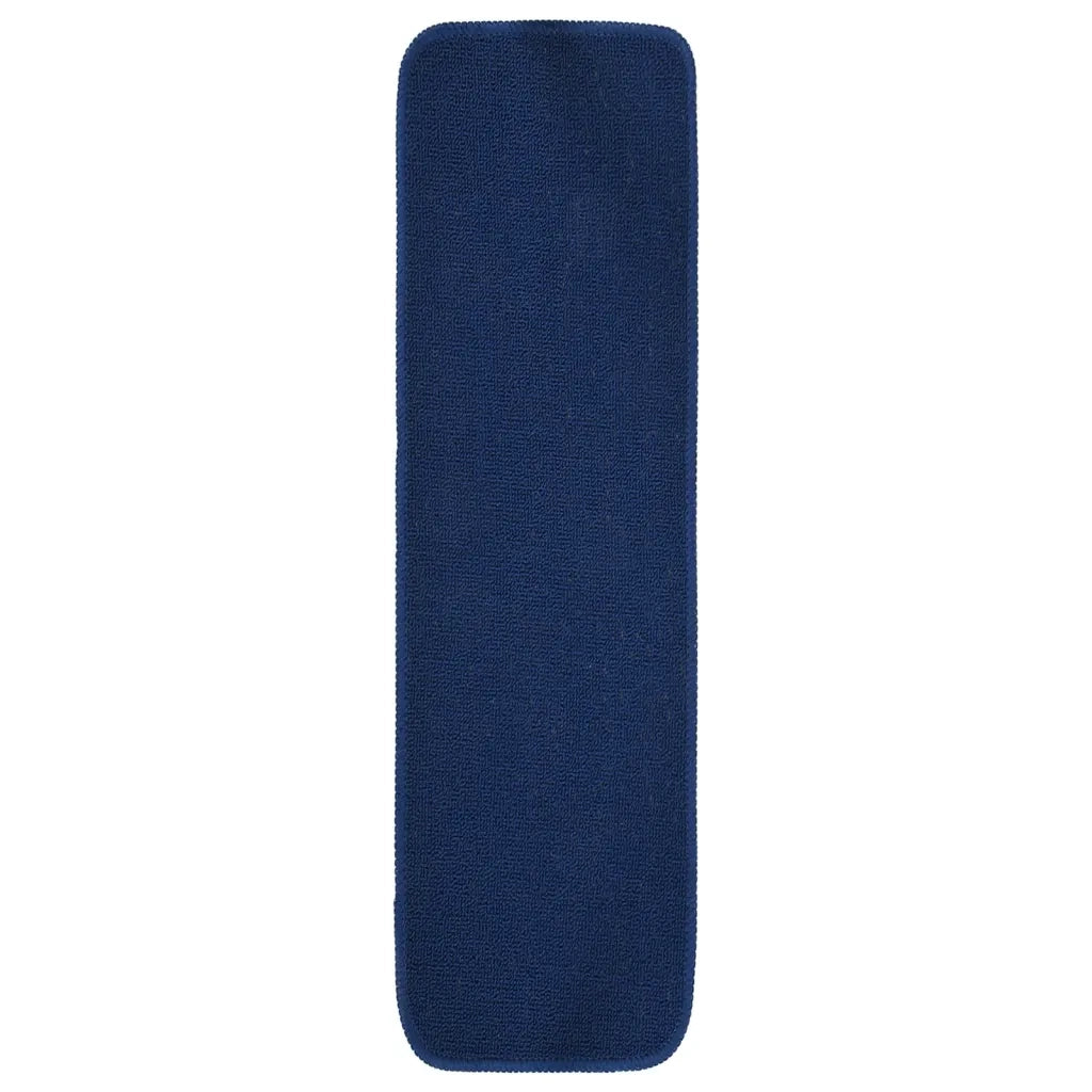 Tappetini per Scale 15 pz 75x20 cm Blu Antiscivolo Rettangolari 340399
