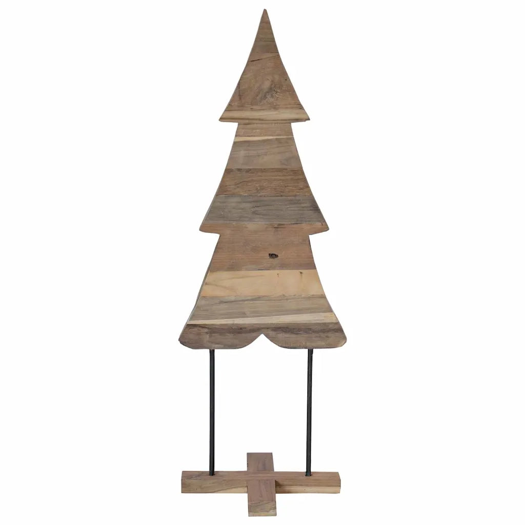 Albero di Natale Marrone 121 cm Legno massello di teak 42017931