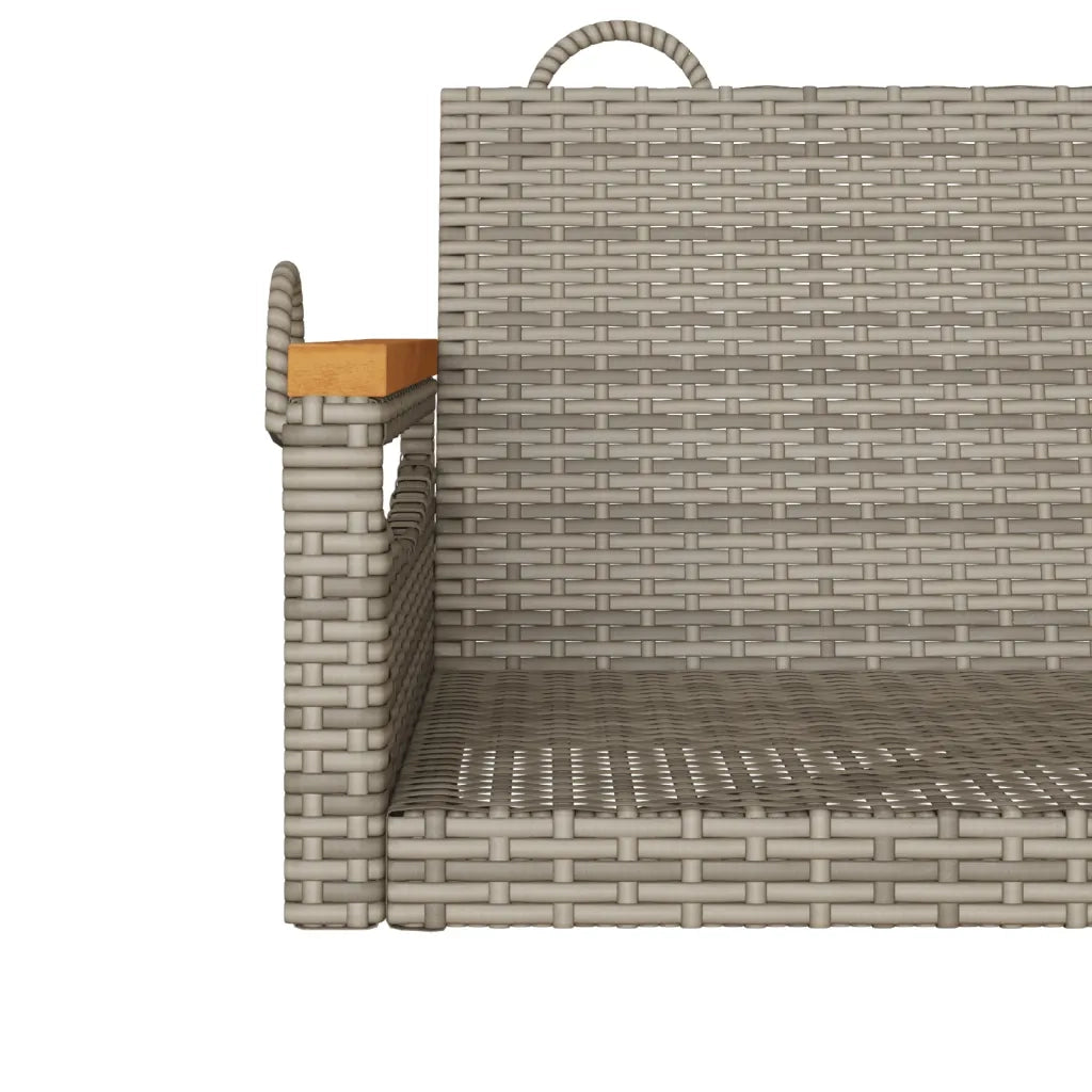 Panchina a Dondolo Grigia 63x62x40 cm in Polyrattan 368162