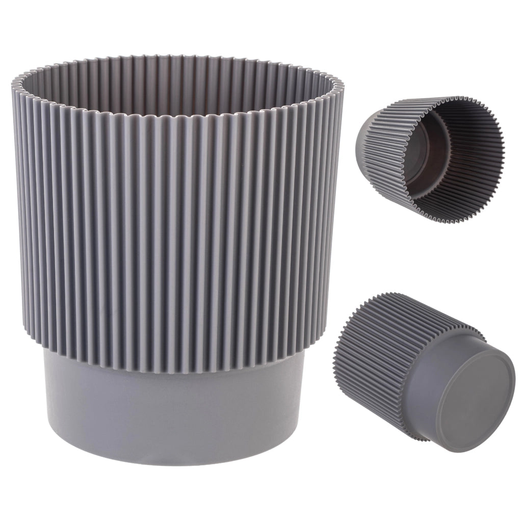 Vaso da fiori KADAX 15 cm, copertura per piante, vaso da fiori in plastica grigia