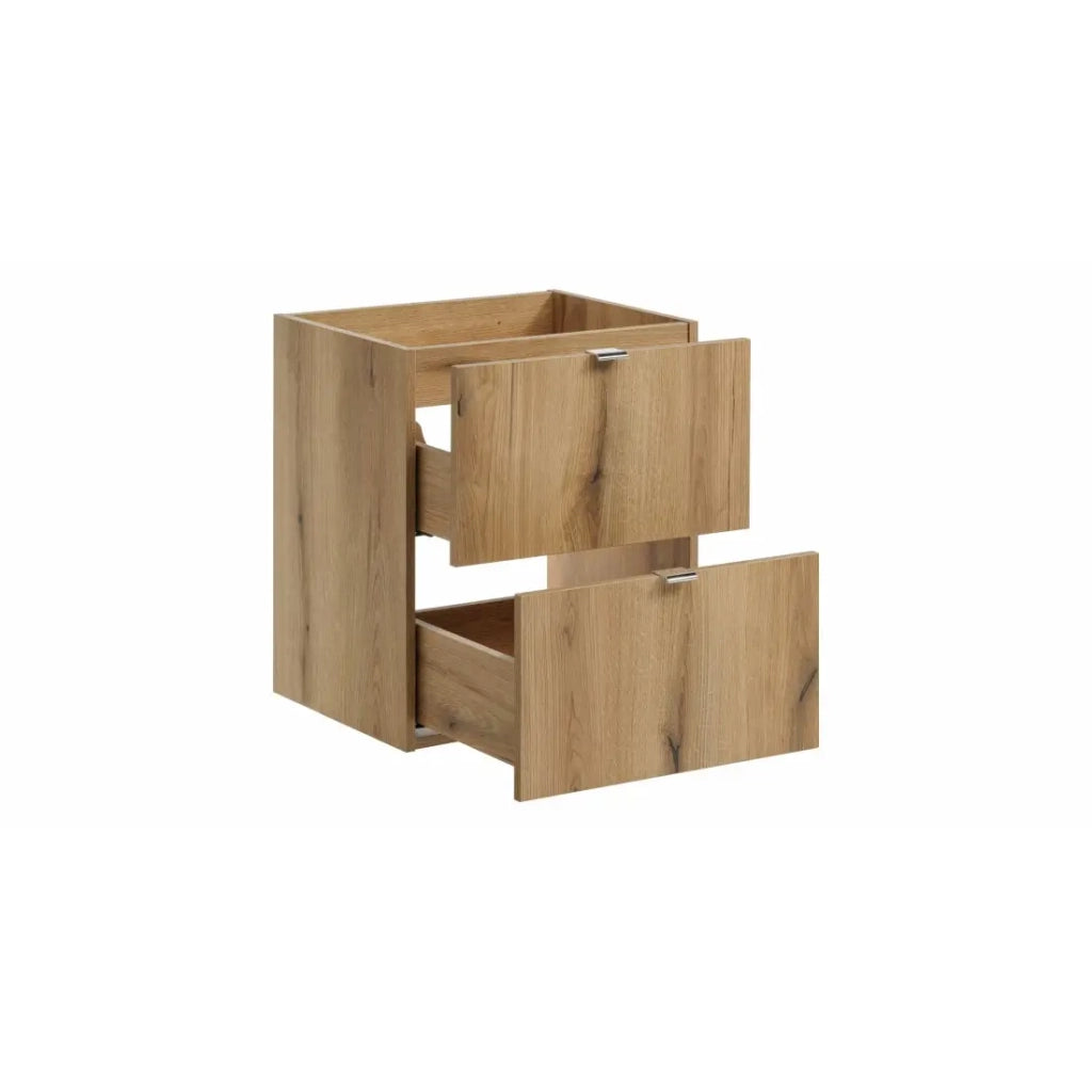 Mobile sottolavabo VANO – 2 cassetti – Colore rovere – L50 × P57 × H39 cm – Da appendere