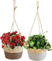 Set di vasi pendenti per piante - 2 vasi pendenti per interni ed esterni - decorazione per soffitto balcone - 20 cm