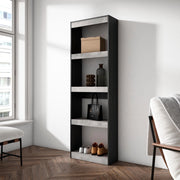 Libreria scaffale, 60x25x186cm, Soggiorno, Ufficio, Per libri, grigio Cemento RF2331