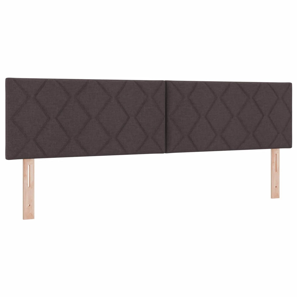 Letto con Box Spring, Materasso e LED Marrone Scuro Tessuto 3452011