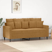 Divano a 2 Posti Marrone 140 cm in Velluto 359310