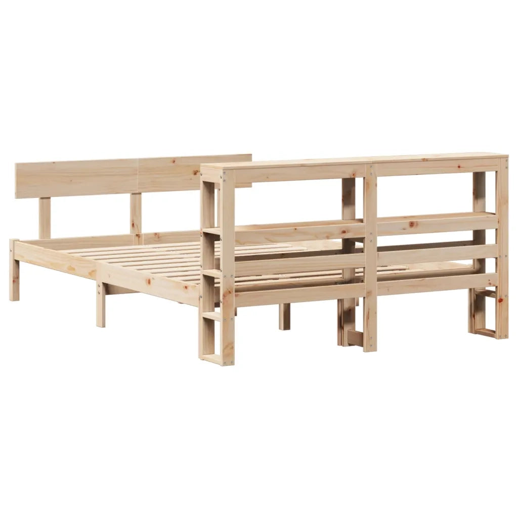 Letto senza Materasso 150x200 cm in Legno Massello di Pino