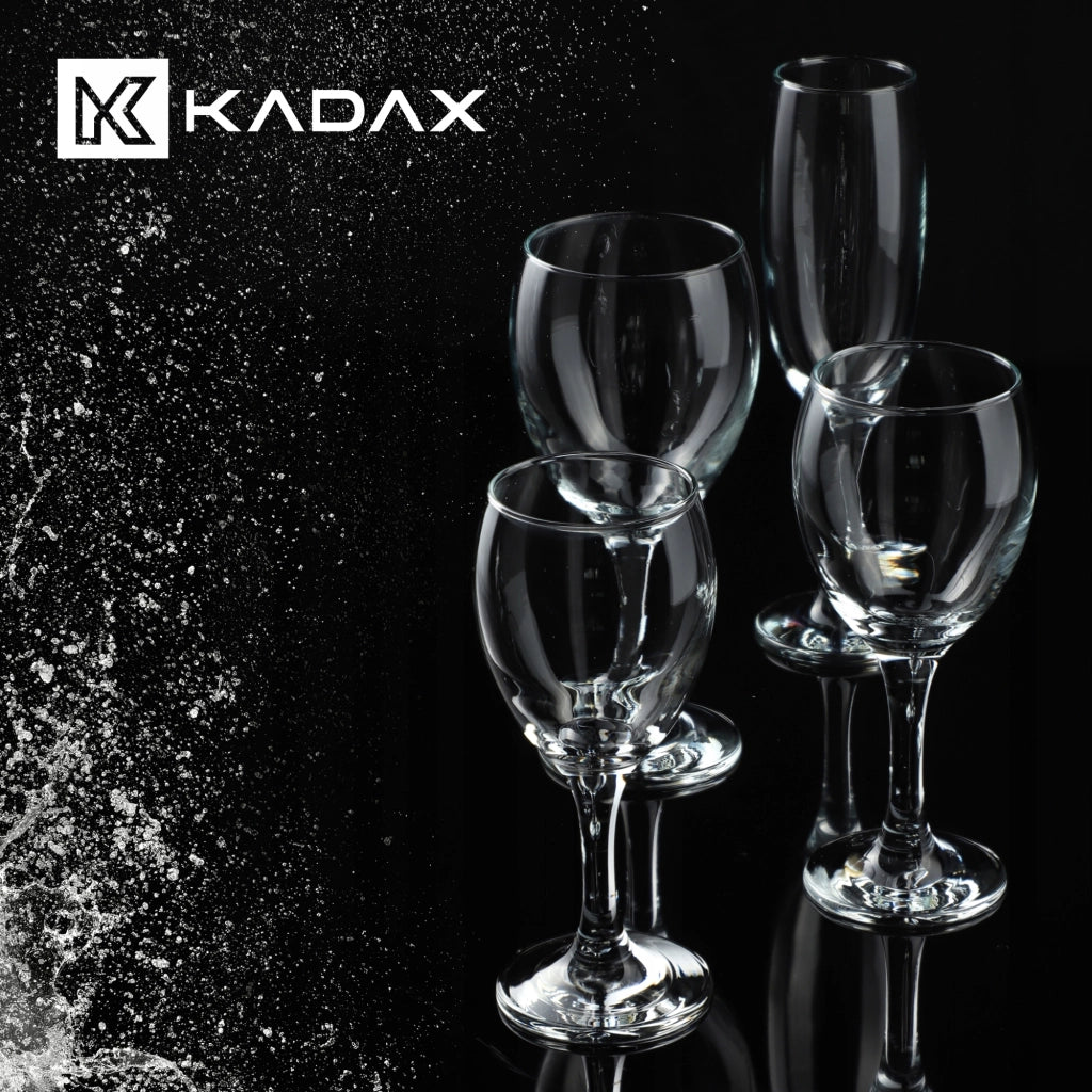 Set di 6 bicchieri da vino bianco KADAX da 200 ml, elegante set di bicchieri