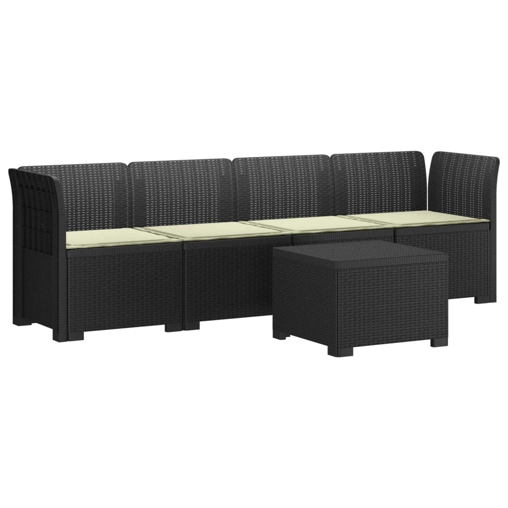 Divano da Giardino a 4 Posti con Cuscini in Stile Rattan PP 3443854