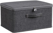 Scatola di archiviazione pieghevole con coperchio - impermeabile e chiusa a chiave - 1 unità - materiale resistente - 40x30x21 cm