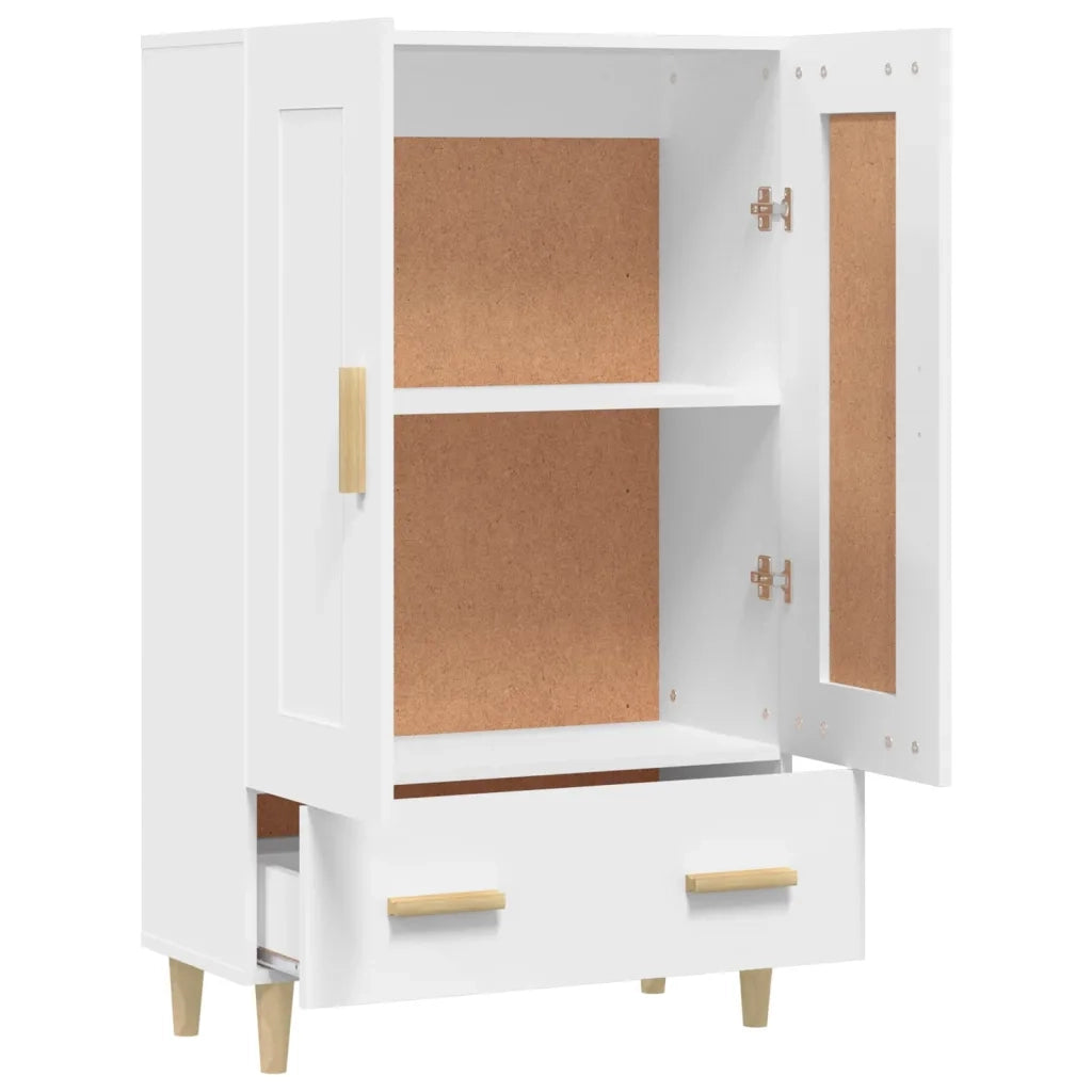 Credenza | Madia | Buffet da pranzo | Armadio da pranzo Bianca 70x31x115 cm in Legno Ingegnerizzato