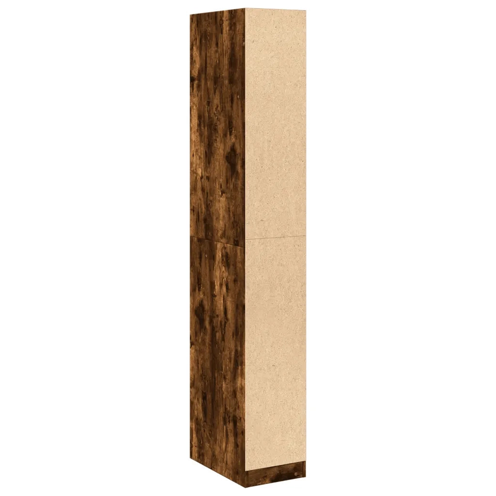 vidaXL Armadio Rovere Fumo 30x50x200 cm in Legno Multistrato