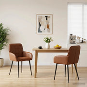 Sedie da pranzo 2 pz Similpelle Marrone 57 x 50 x 85 cm 42034282