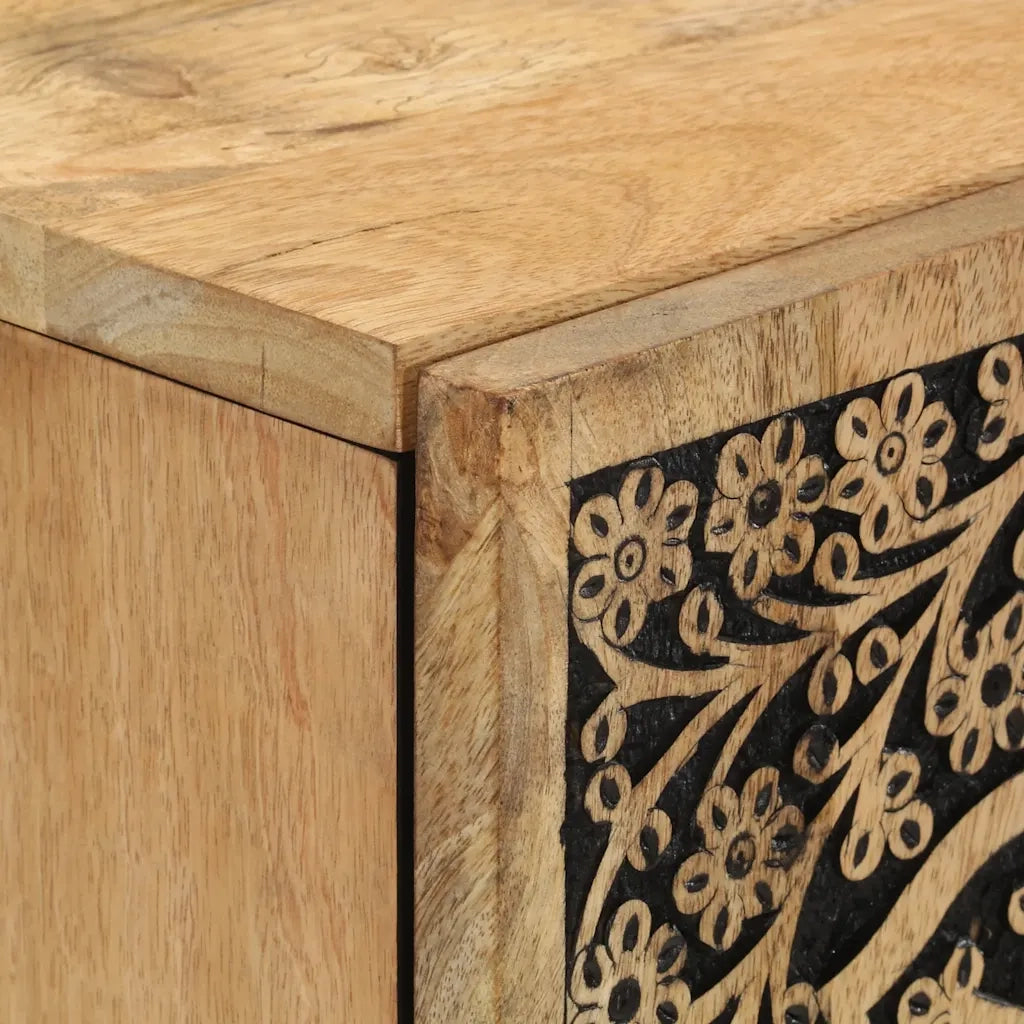 Credenza | Madia | Buffet da pranzo | Armadio da pranzo 40x33x110 cm in Legno Massello di Mango