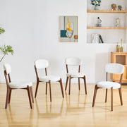 Set 4 Sedie da Pranzo Imbottite in Tessuto ¨C MINIMAL ¨C Stile Moderno, Grigio
