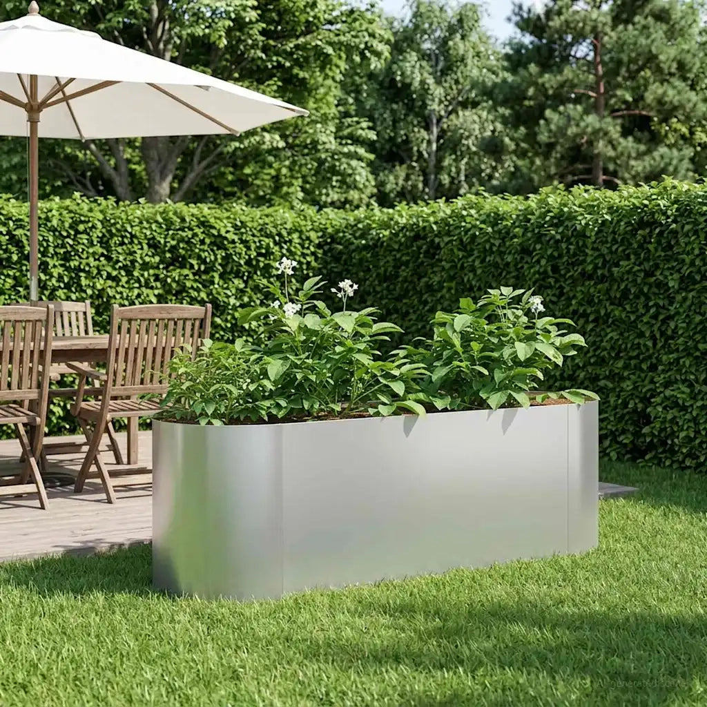 Letto rialzato da giardino Acciaio zincato 120 x 40 x 40 cm 8011689