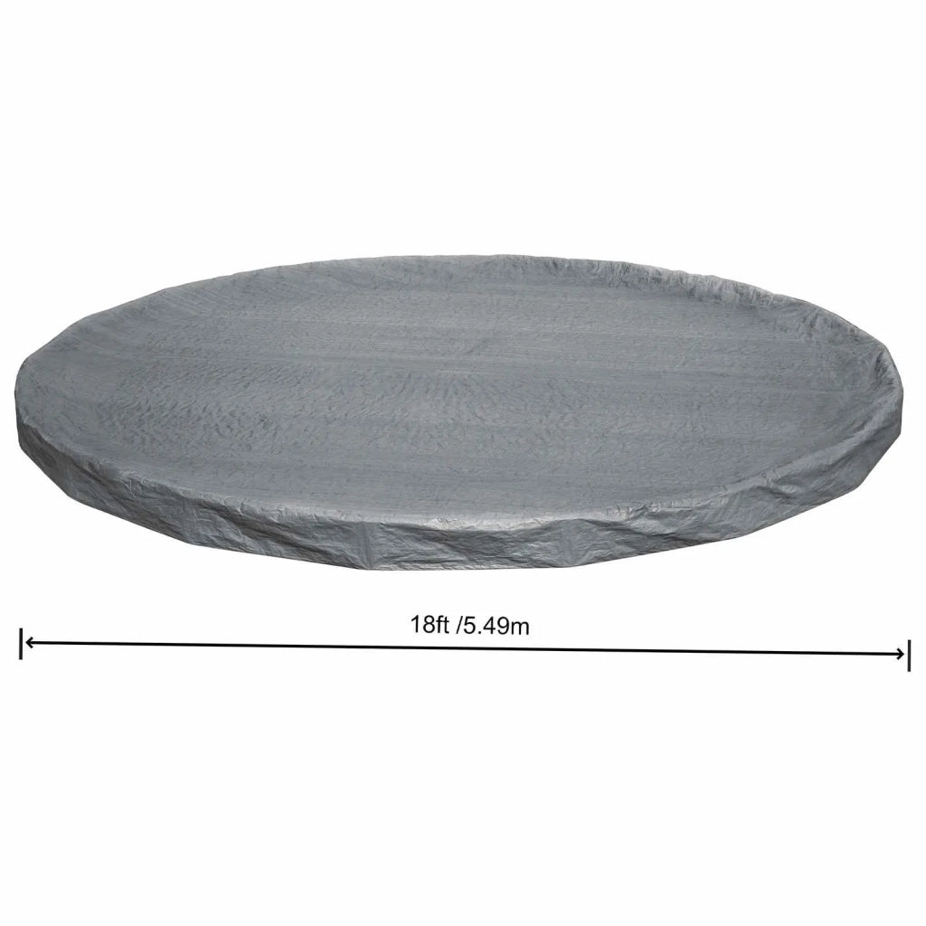 Bestway Copertura per piscina Ø5,49 m Rotondo Poliestere Grigio 42035730