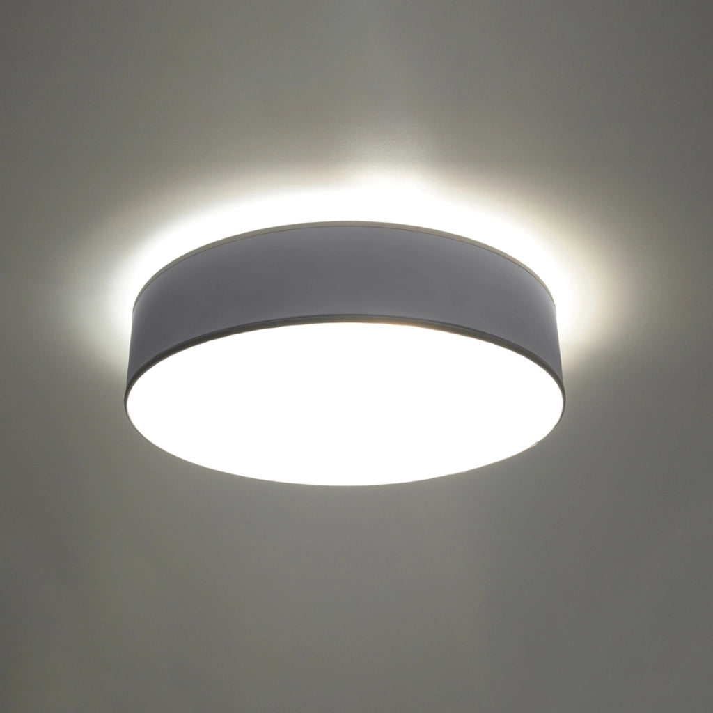 Lampada da soffitto di design Arena arancione spagnolo grigio 55x55x11 cm 4xE27 Max 15W LED
