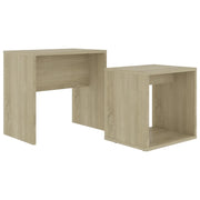 Set Tavolini salotto | Tavolino da caff¨¨ | Tavolino da Soggiorno Rovere Sonoma 48x30x45cm Legno Multistrato