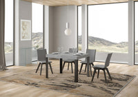 Tavolo Allungabile 110-194x70x77 cm Linea Cemento e Antracite