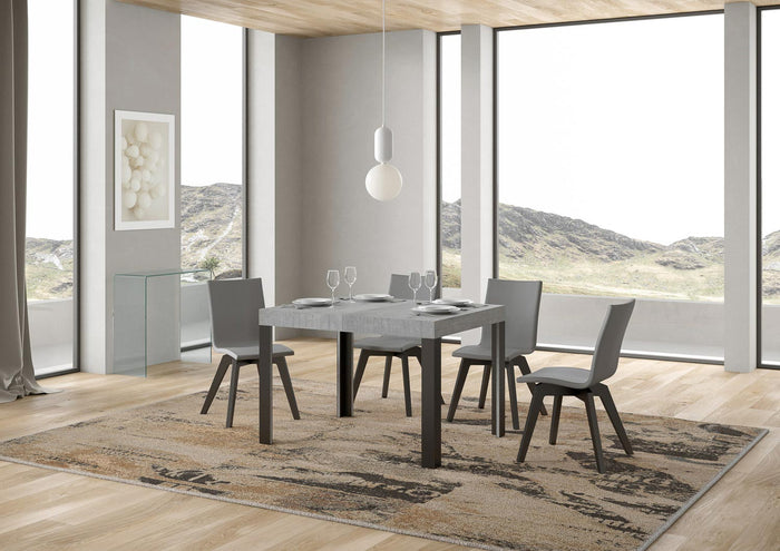 Tavolo Allungabile 110-194x70x77 cm Linea Cemento e Antracite