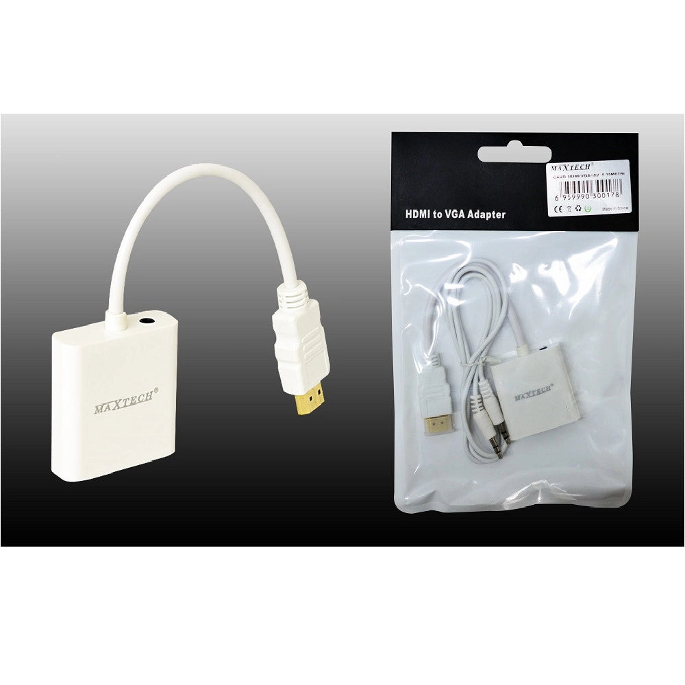Trade Shop - Convertitore Adattatore Cavo Hdmi/vga + Aux Da 0.15 Metri Pc Maxtech Chdmi-vga -