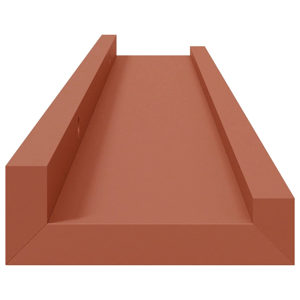 Scaffale da parete 2 pcs Rosso 60 x 9 x 3 cm Legno multistrato
