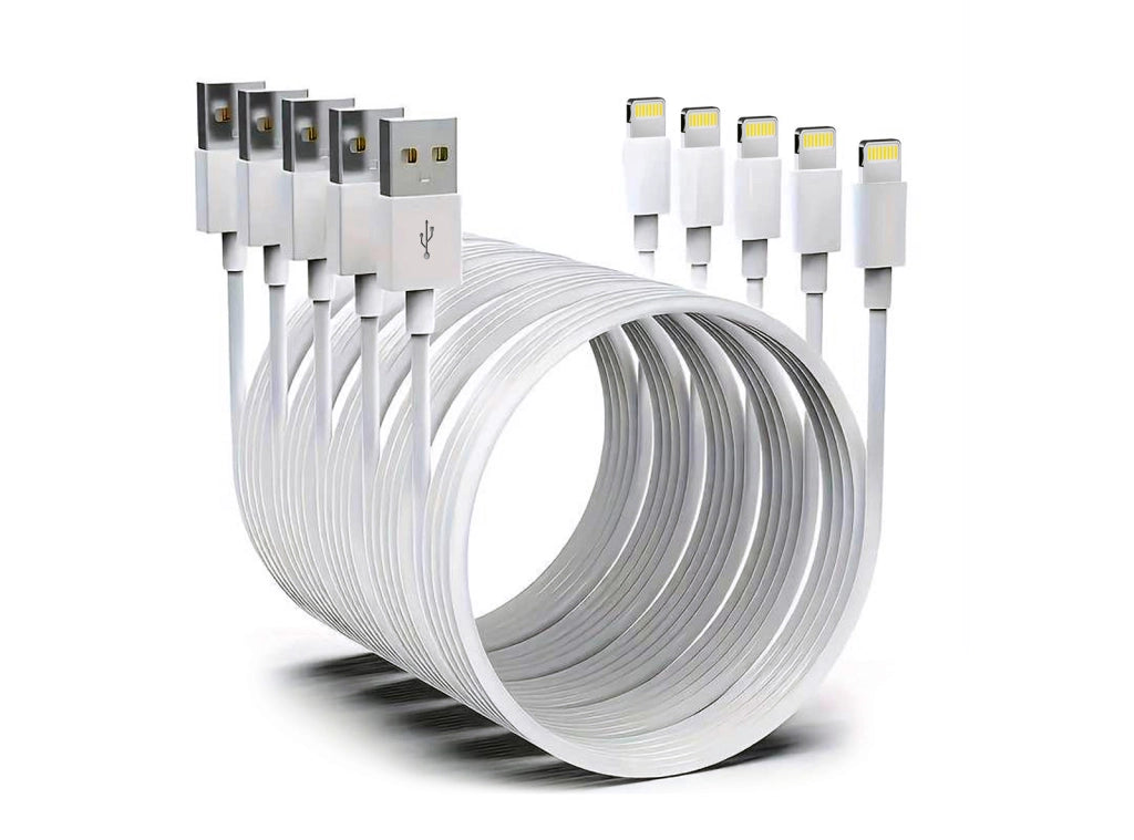 5 Pezzi Cavo 2 Metri da Lightning a USB Fast Charge Compatibile per iPhone iPod iPad