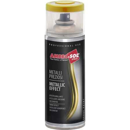 BOMBOLETTA SPRAY METALLI PREZIOSI 400 ml - Specchiante oro - 6 pezzi- AMBROSOL