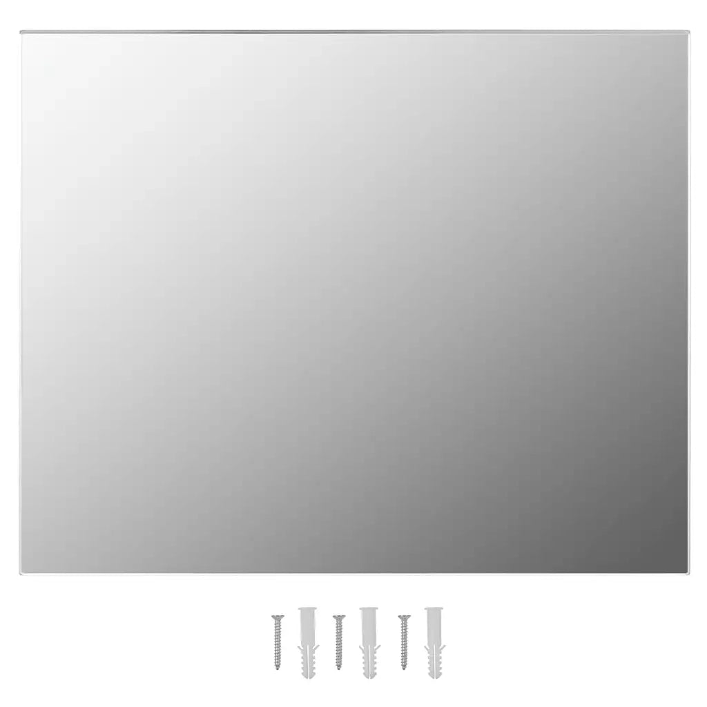 Specchio Parete-Specchio a Muro-Specchio Decorativo Rettangolare Senza Cornice con Luci LED Vetro 739882