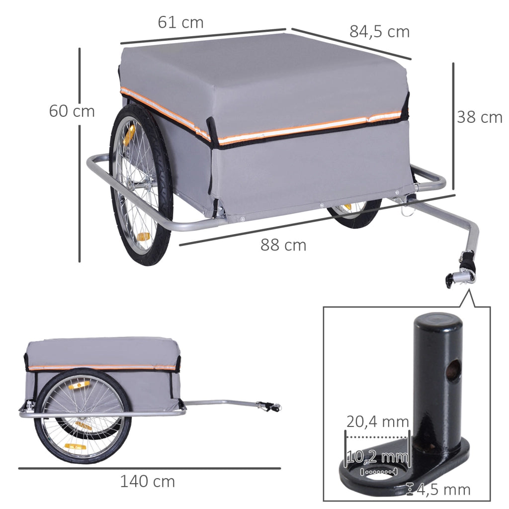 Carrello portabici pieghevole con box di trasporto in tessuto Oxford e telaio in acciaio