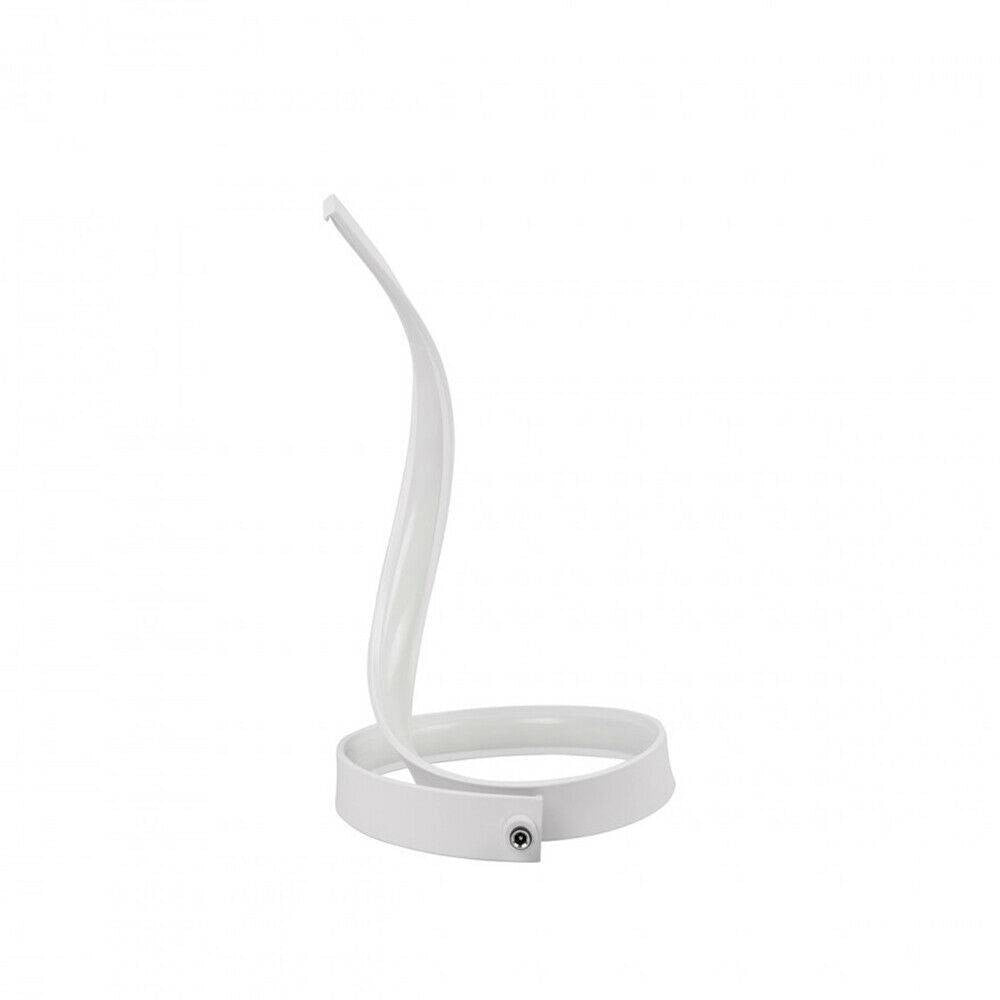 Trade Shop - Lampada Da Tavolo Led Moderna A Spirale Curva 12watt Luce Da Comodino Bianca D05 - -bianco Naturale      -