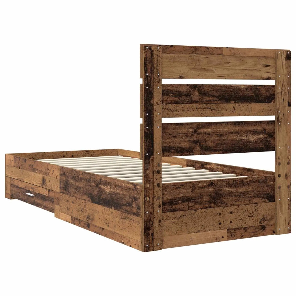 Struttura del letto Legno vecchio 90 x 190 cm Legno multistrato