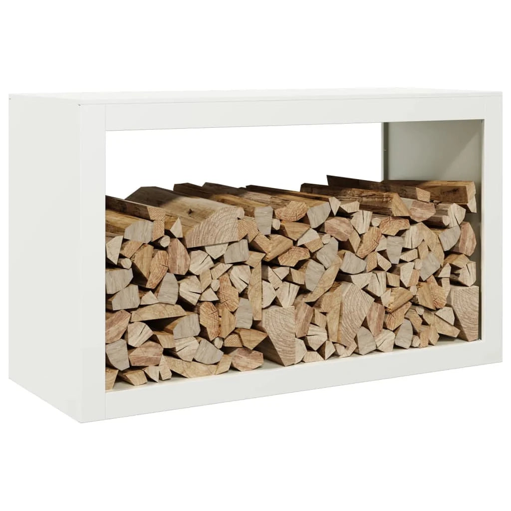 Portalegna 100 x 40 x 60 cm acciaio bianco 02_0043692