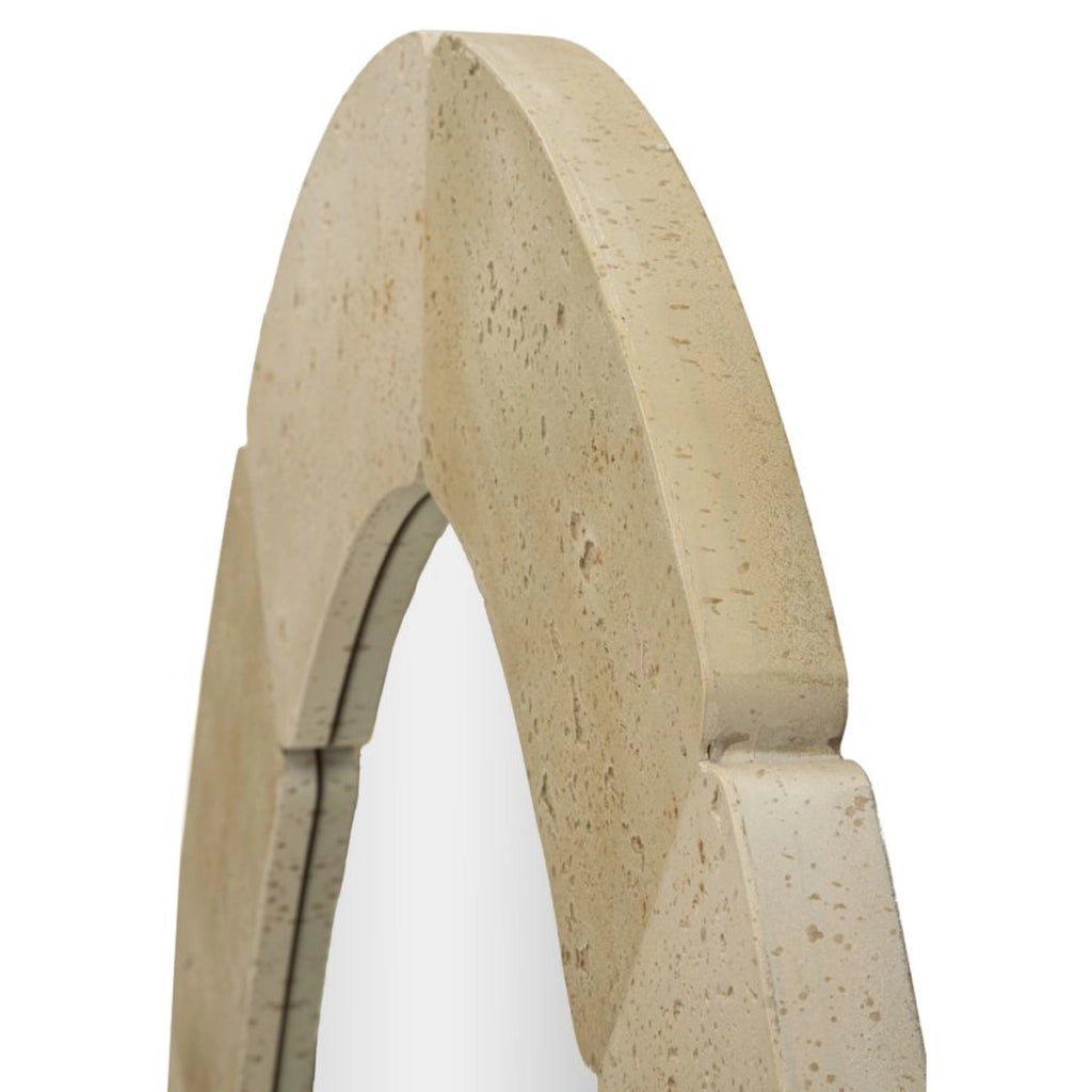 Specchio da parete ovale effetto pietra 70x119,5 cm