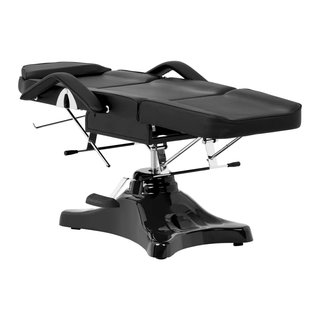 Poltrona elegante portata 200 kg girevole a 360° comoda imbottitura altezza regolabile nera 14_0001628