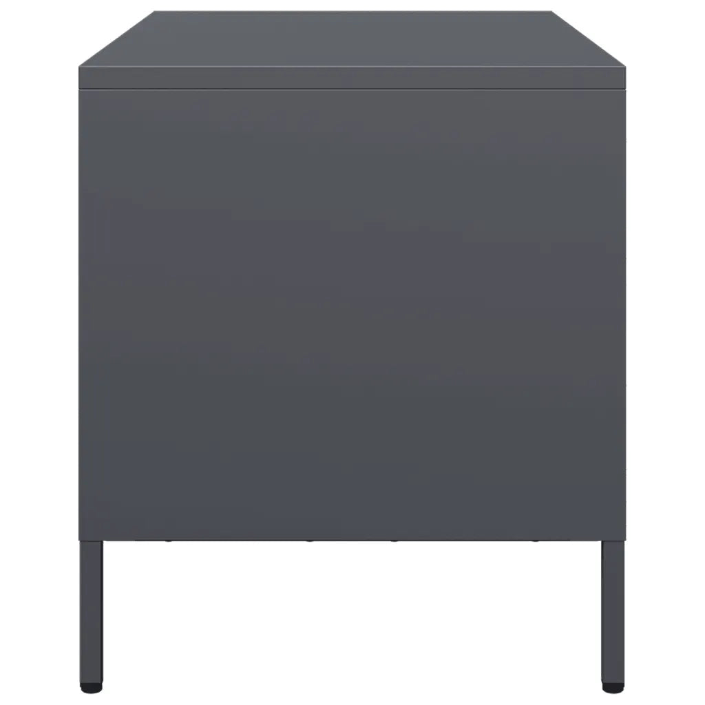 Mobile TV Antracite 68x39x43,5 cm in Acciaio Laminato a Freddo