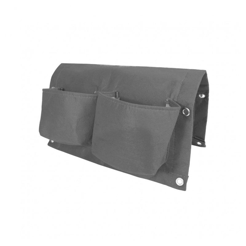 Vaso da Balcone in tessuto BloemBagz, con 4 tasche, 46 cm, colore grigio