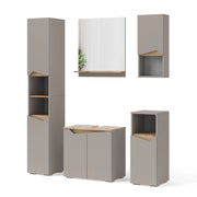 Vicco Combinazione di mobili da bagno Grigio 5 parti