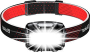 Lampada da testa ricaricabile - 2000 lm luce super intensa - potente lampada da testa LED con indicatori di carica rosso - 8 modalità di illuminazione - sensore di movimento - 30 ore di autonomia - per corsa/ emergenza lampada LED ricaricabile
