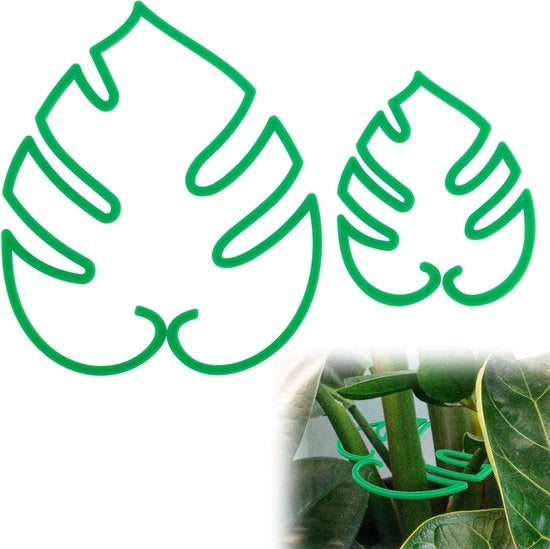 Supporto per piante a forma di Monstera - 2 misure Supporto estetico per piante fogliose Supporto per steli di piante di crescita verticale (orto) - Set da 2