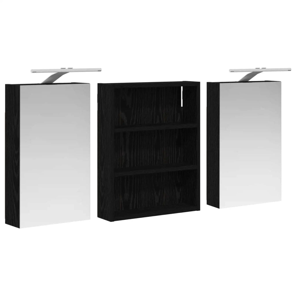 Set di Armadi da Bagno con lo scaffale 3 pcs 100 x 10,5 x 50 cm