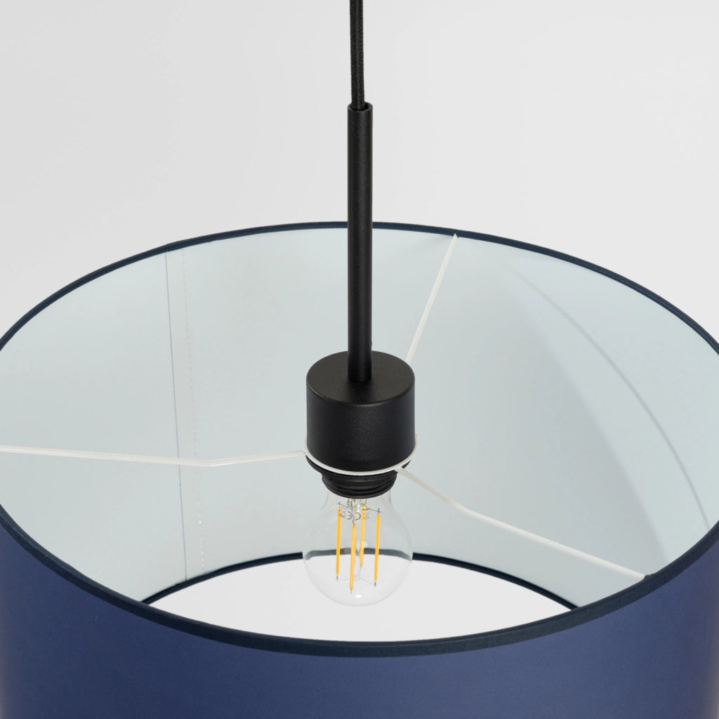 Lampada a sospensione PURELA blu navy/nera E27 PureLume