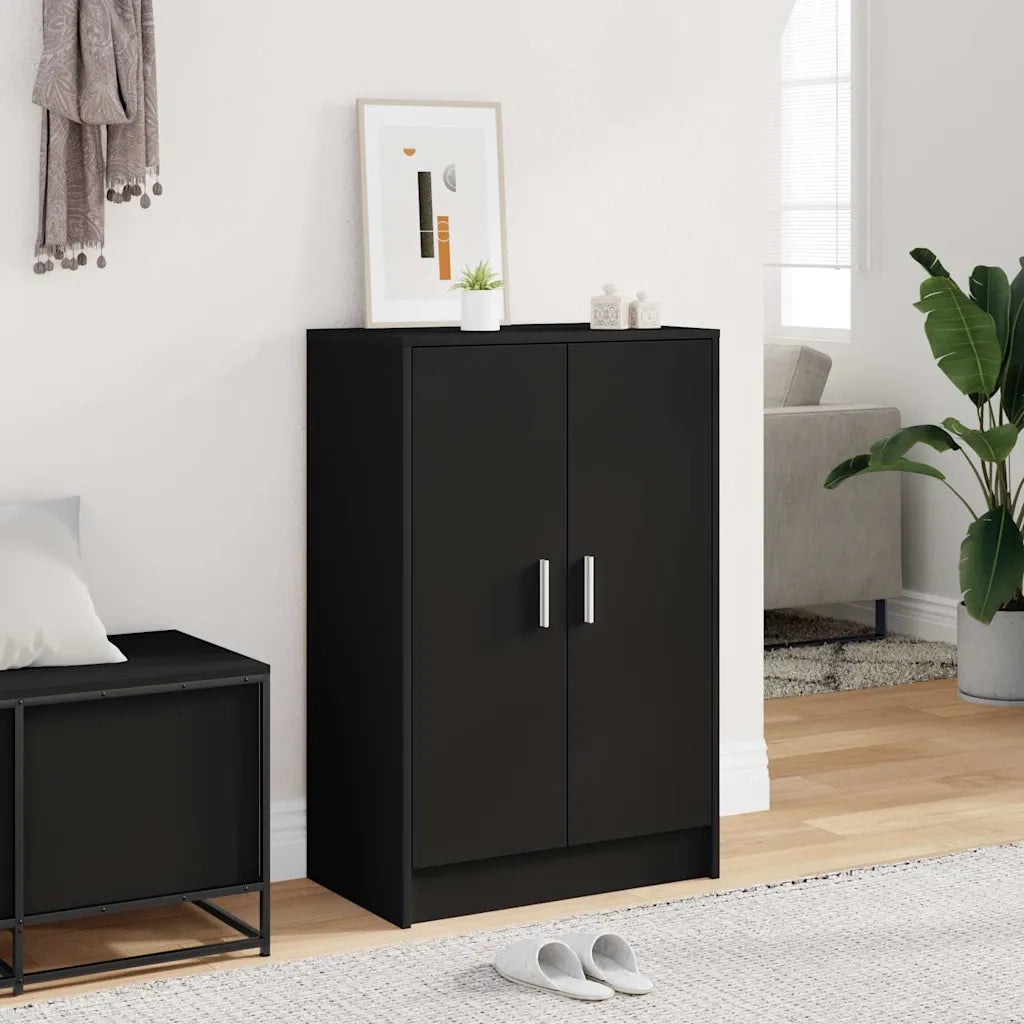 Scarpiera Nera 60x35x92 cm in Truciolato cod mxl 51344