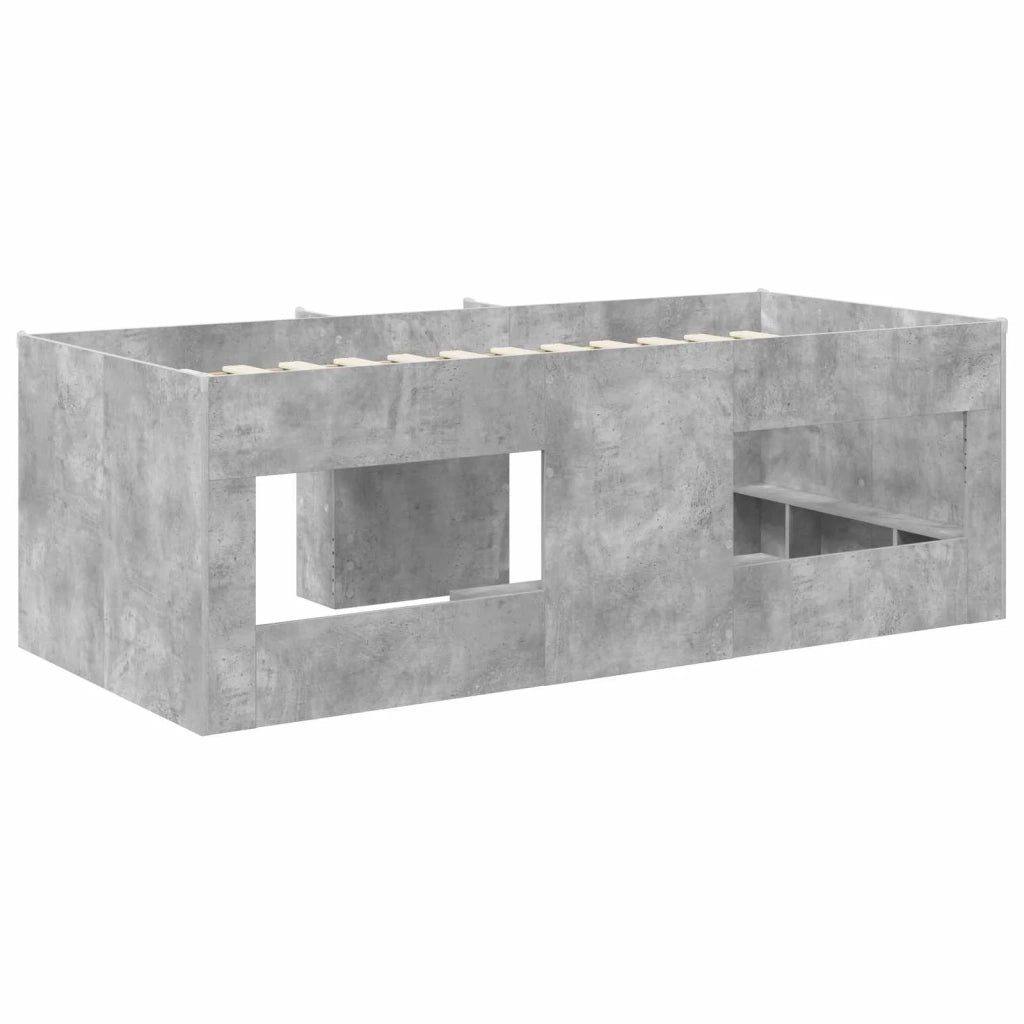 Letto Alto per Bambini Grigio Cemento 90 x 200 cm 3422558