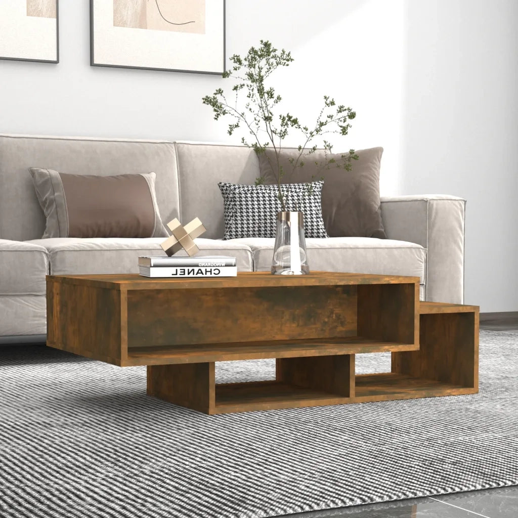 Tavolino da salotto | Tavolino da caff¨¨ | Tavolino da Soggiorno Rovere Fumo 105x55x32 cm Legno Multistrato